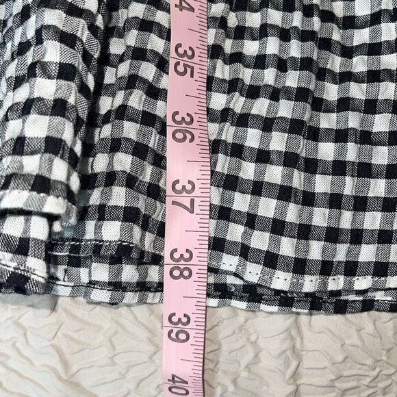 Max Studio Womens Gingham Sleeveless Tiered Mini Dress Black White 2X NWOT - Picture 8 of 8